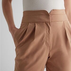 Super High Waisted Notch Pleated straight ankle pants size 12
